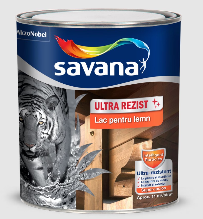 Lac pentru lemn Savana cu Teflon, mahon, interior / exterior 0.75l